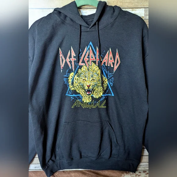New Def Leppard Black Heavy Sweatshirt - Picture 2 of 14